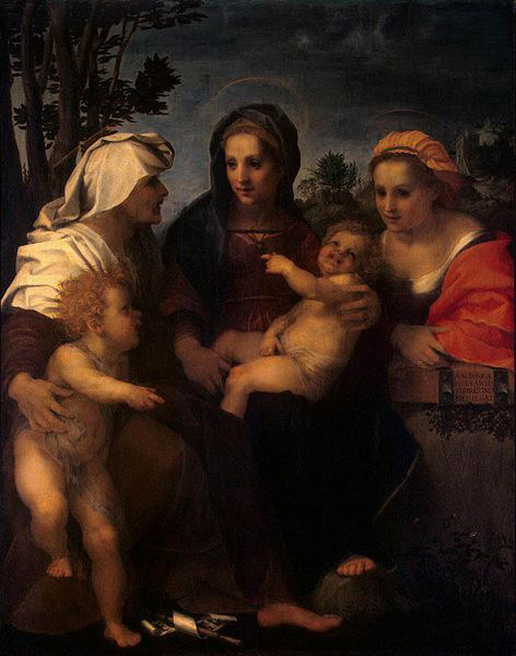 Andrea del Sarto Madonna and Child with Sts Catherine, Elisabeth and John the Baptist